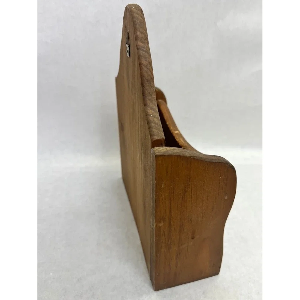 Vintage Wood Wall Pocket Letter Holder Country Goose Farmhouse Mail Organizer